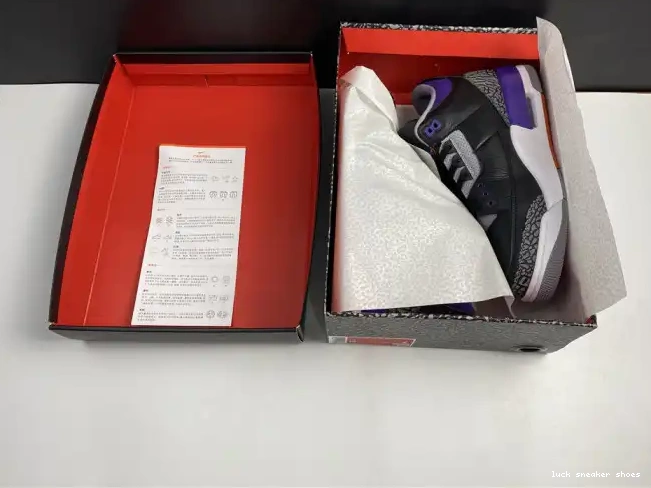 Rep LUCY 3 Purple Air 050 Retro Black Court CT8532 Jordan 0515